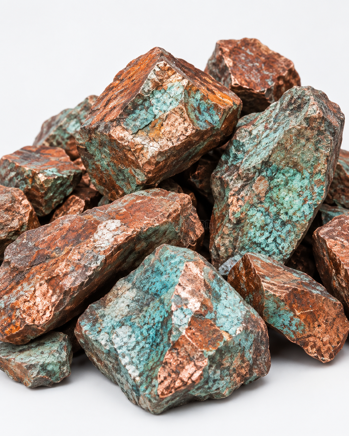 Conventional raw copper powder
